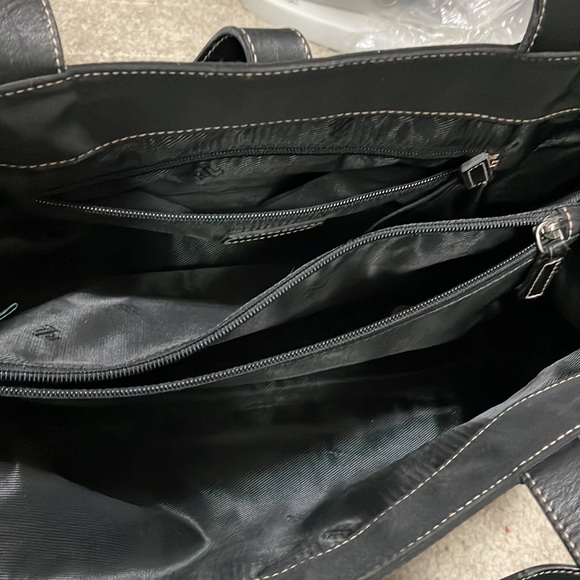 RLL on this lightly used bag, black material and black leather shoulder straps. - Picture 4 of 8